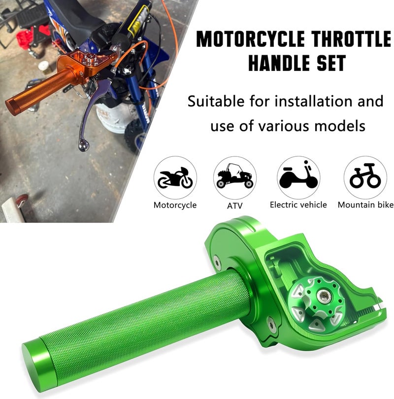 JXPANG Motorcycle Throttle Assembly,7/8" Quick Twist Throttle Grips with Throttle Cable Aluminum Alloy Universal for CRF KLX SSR TTR 110 125 150 250cc Dirt Pit Bike ATV Mini Bike - Image 5